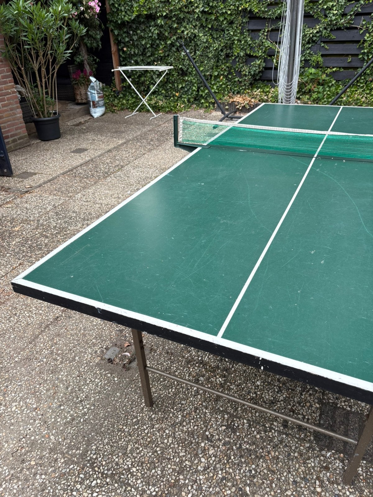 Tafeltennis tafel, Ophalen, Gebruikt, Tafel Outdoor, Verrijdbaar