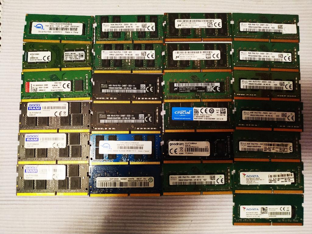 4GB en 8GB DDR4 laptop geheugen, DDR4, 8 GB, Ophalen of Verzenden, Zo goed als nieuw