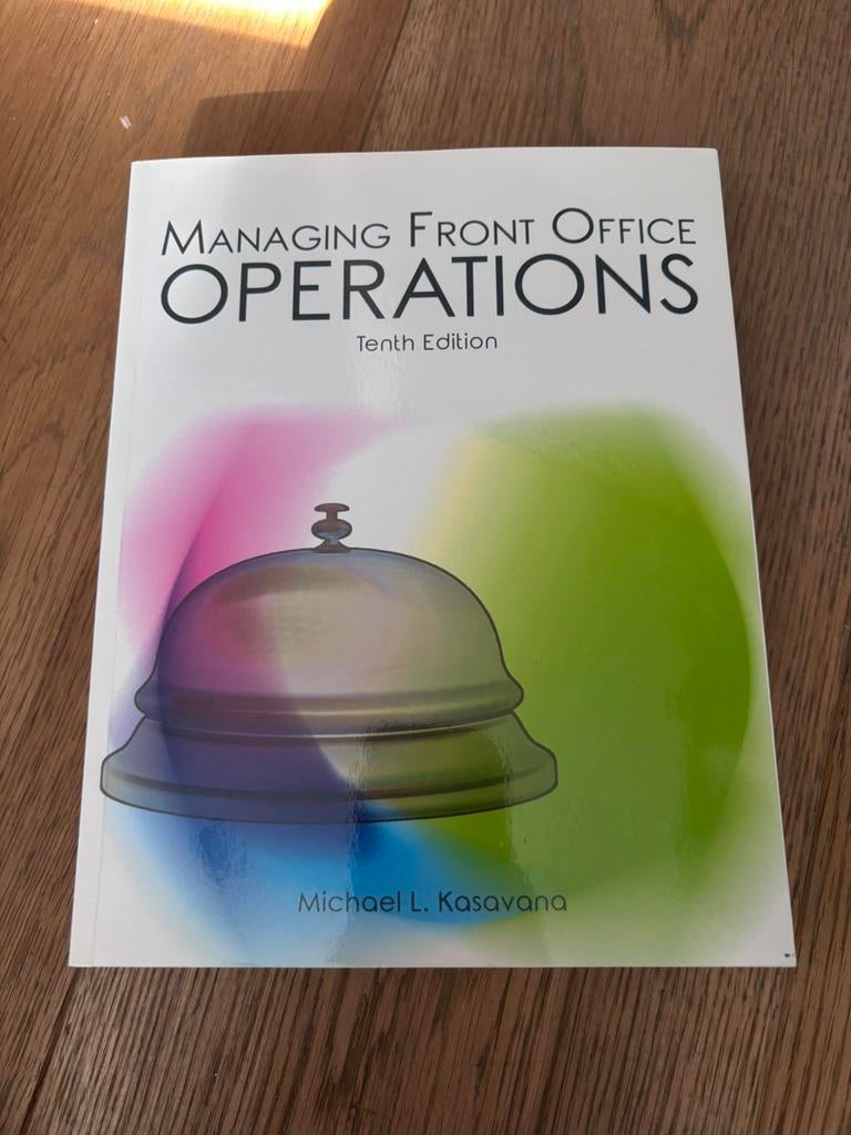 Managing front office operation, Ophalen of Verzenden, Beta, Zo goed als nieuw, WO
