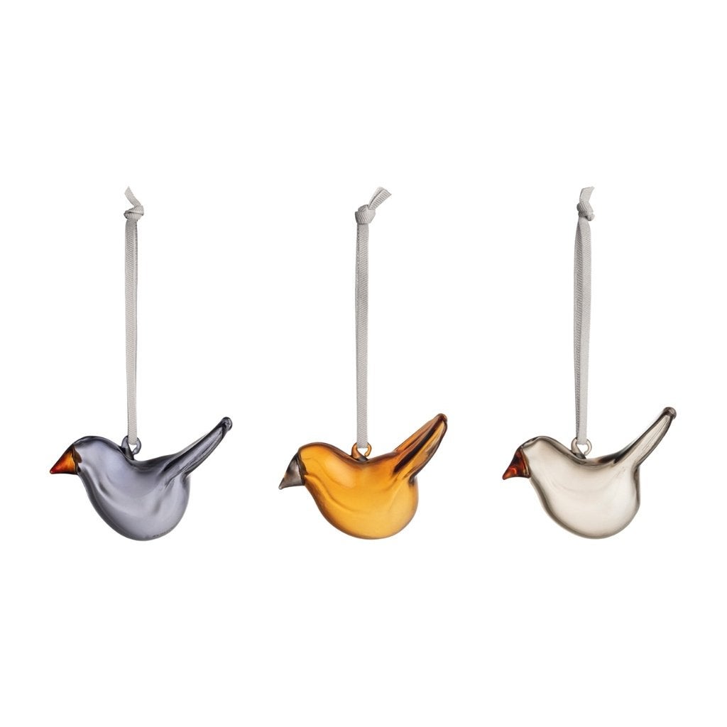 Iittala mini glas vogels mix 3 set regen bruin linnen, Ophalen, Meerkleurig, Nieuw, Scandinavisch