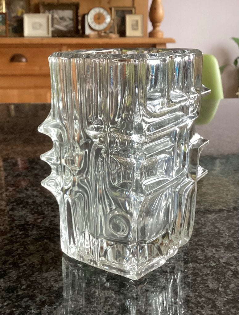 Glaskunst, glas, vaas, Vladislav, Rosice, vintage, Ophalen