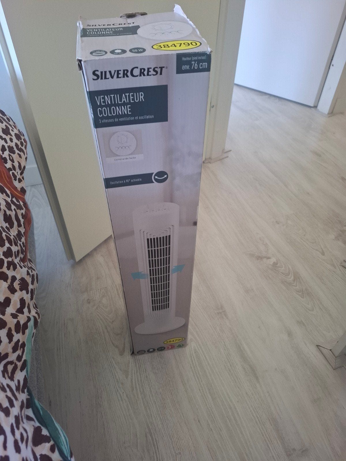 SilverCrest Torenventilator 76 cm, Ophalen of Verzenden, Zo goed als nieuw, Torenventilator
