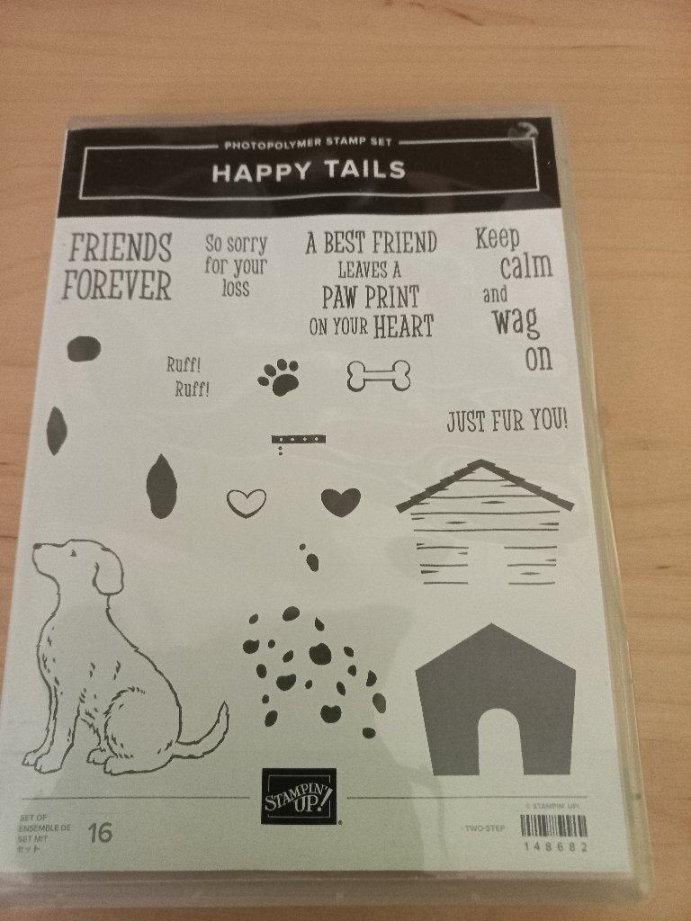 stampin'up happy tails, Ophalen of Verzenden, Gebruikt, Clearstamp