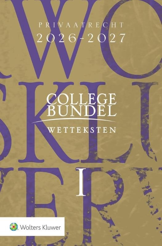 Kluwer Collegebundel 26/27 NIEUW!, Nieuw, Ophalen of Verzenden, WO, Wolters Kluwer