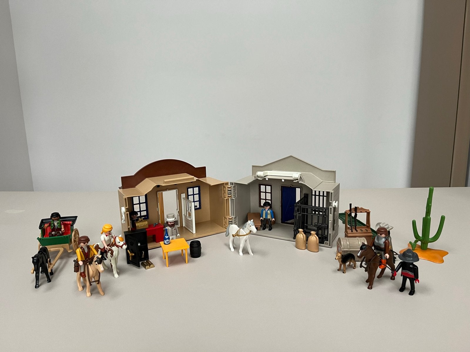 Playmobil Western Bank en Sheriff Set, Gebruikt, Gebouw, Complete set, Historisch
