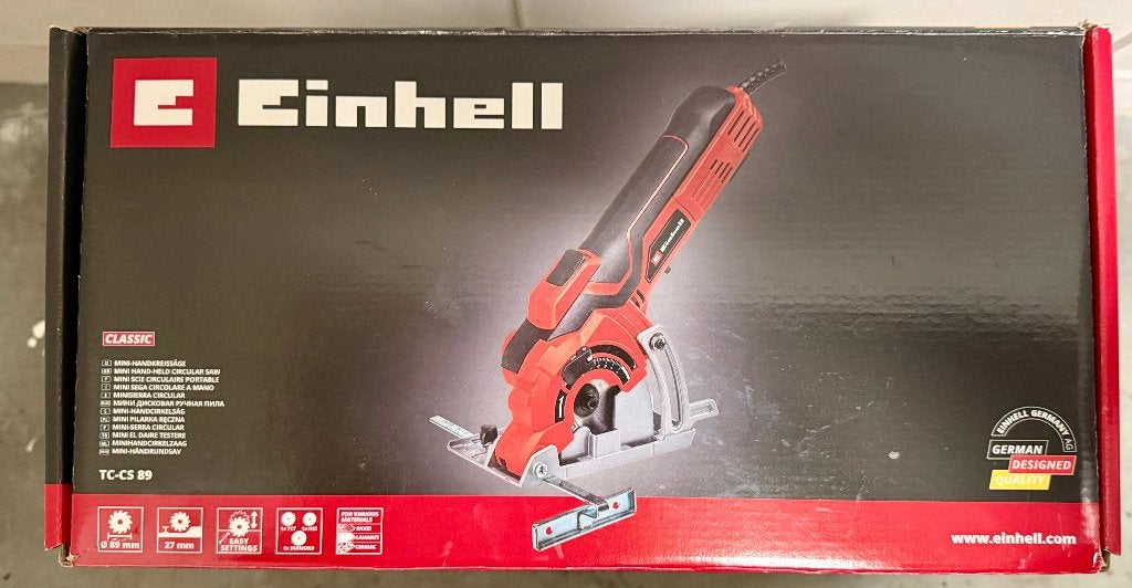Einhell TC-CS 89 kit handcirkelzaag 600W 89mm, Doe-het-zelf en Verbouw, Gereedschap | Zaagmachines, Nieuw, Cirkelzaag, 1200 watt of meer