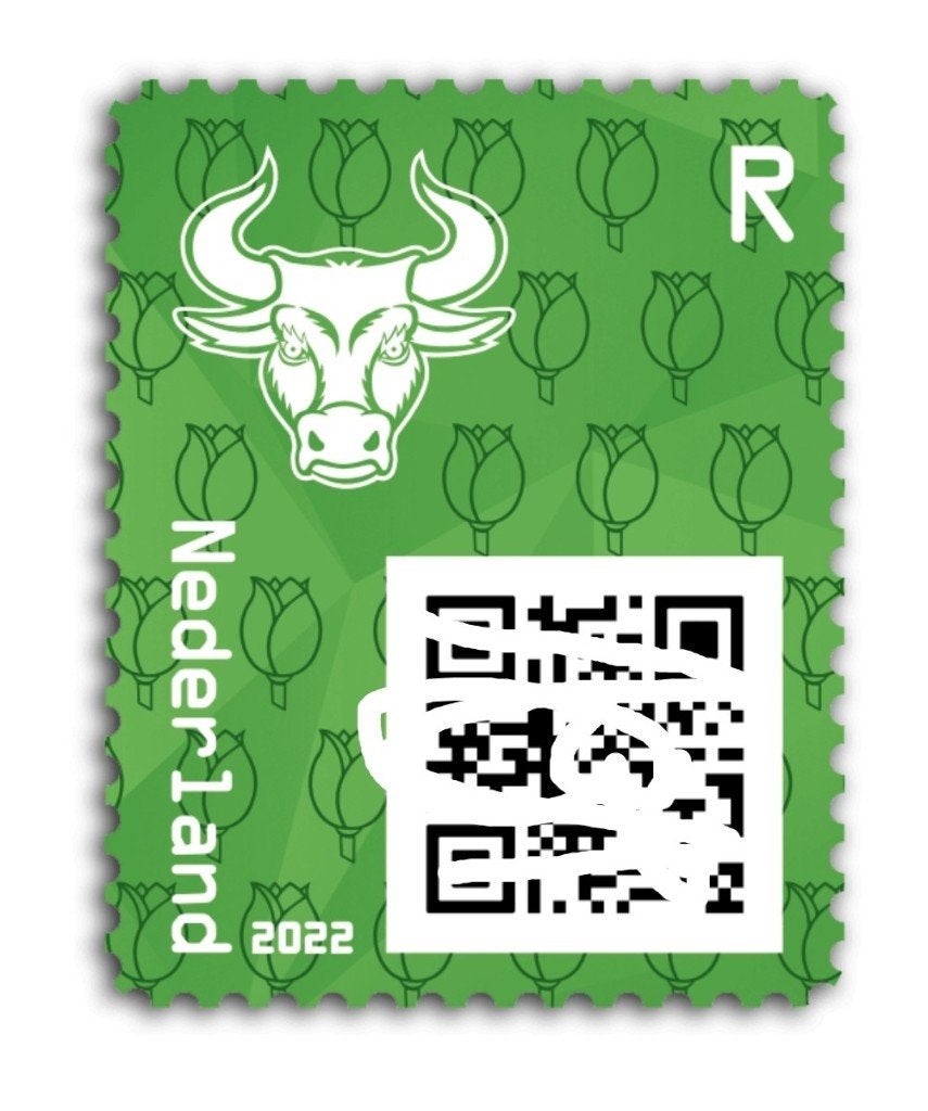 2022 Crypto zegel Stier groen niet geclaimd postfris, Verzenden, Na 1940, Postfris