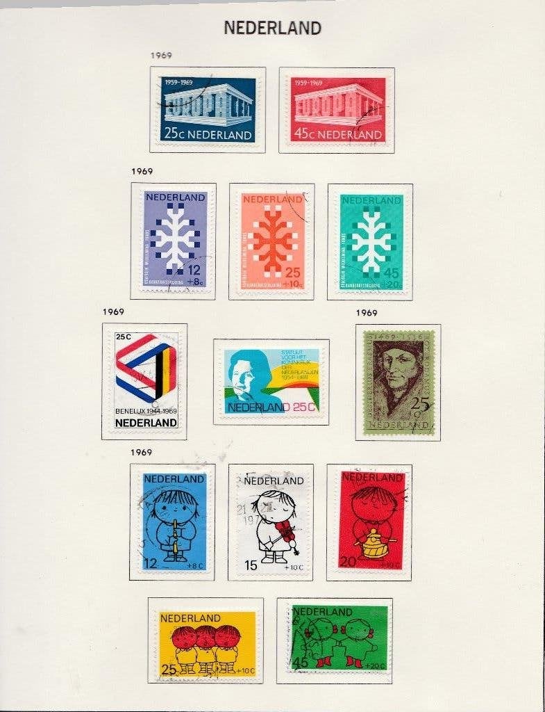 no 66 Nederland3 serie;s+ 3 losse, Ophalen of Verzenden, Gestempeld
