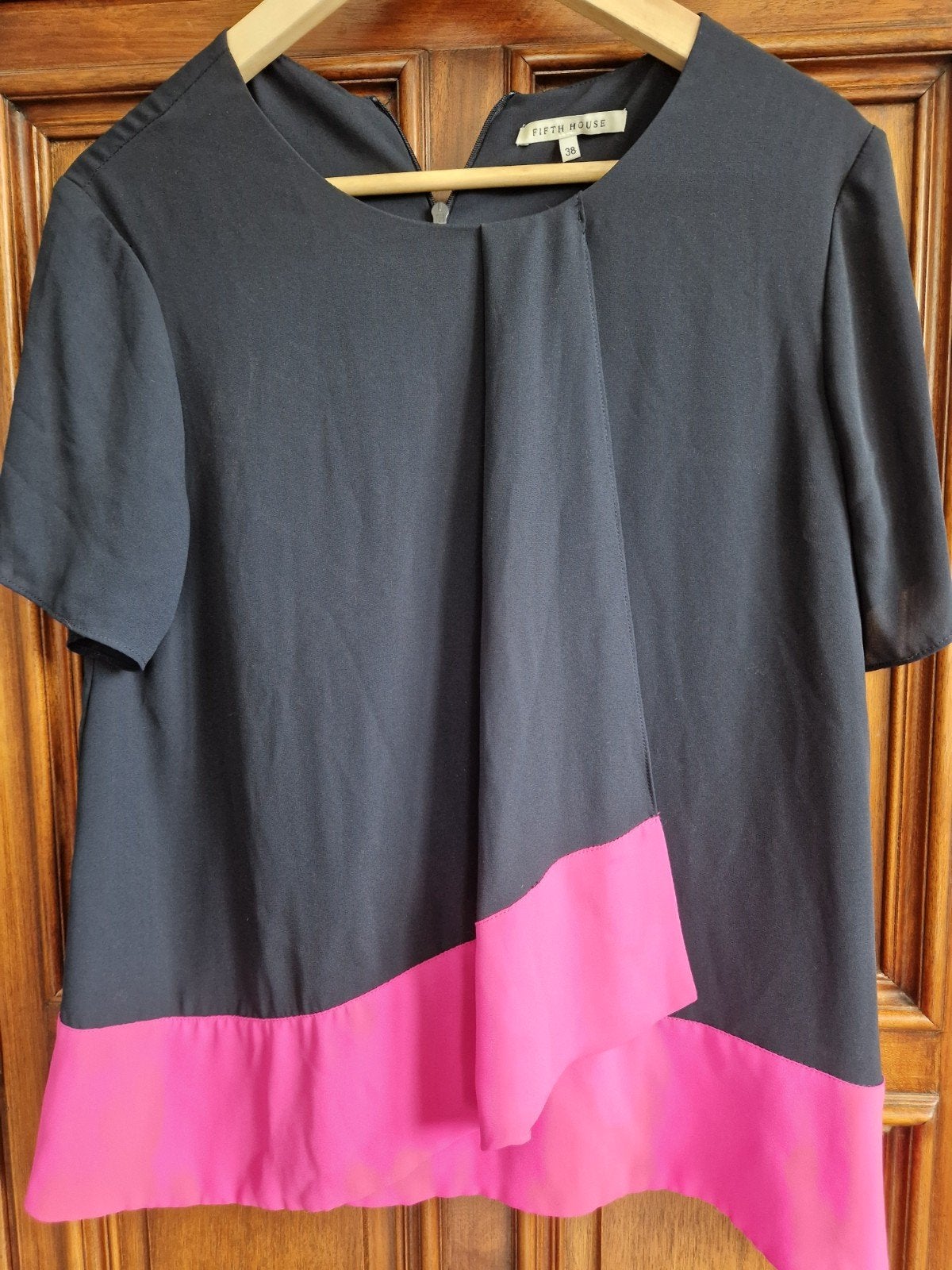 Fifth House blouse maat 38 blauw met roze asymmetrisch, Fifth House, Ophalen of Verzenden