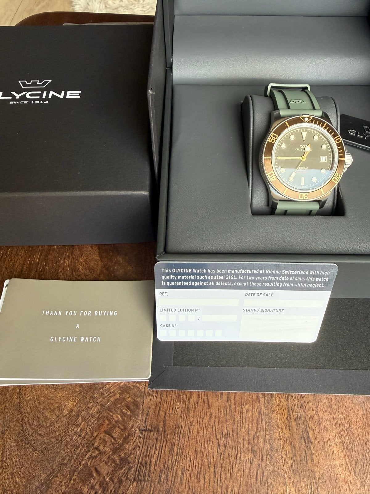 Glycine Combat Sub 42mm GL0029 - Ongedragden, Sieraden, Tassen en Uiterlijk, Horloges | Heren, Overige merken, Staal, Polshorloge