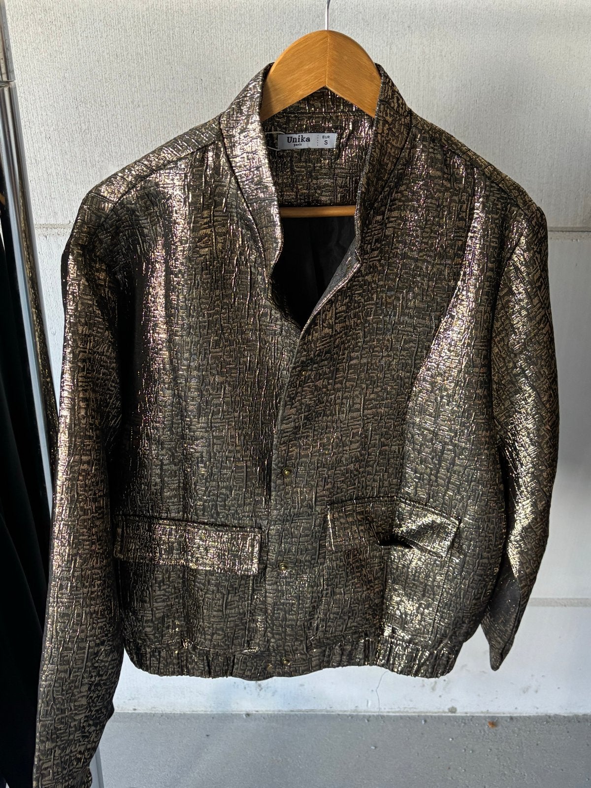 Unika Paris gouden bomberjack, maat S, Ophalen of Verzenden, Nieuw, Maat 36 (S), Goud