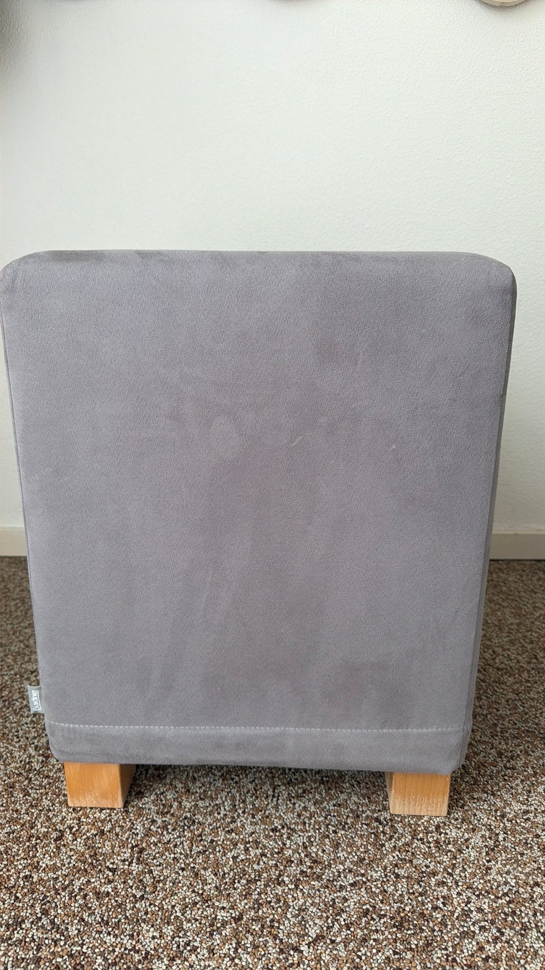 Grijze poef van Auping 45 cm, Ophalen, Minder dan 50 cm, Gebruikt, Vierkant