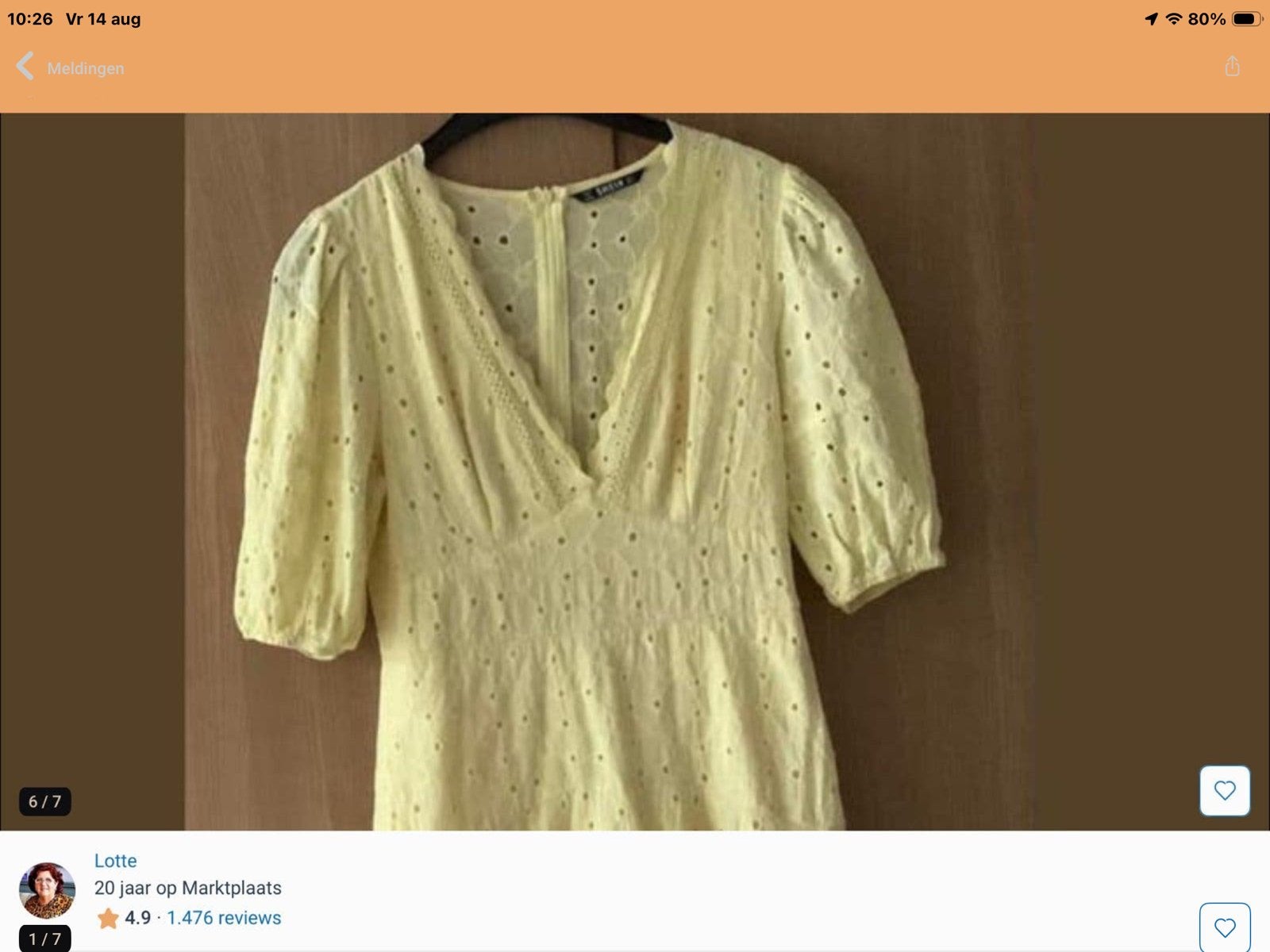 Gele Jurk mt.  S.      Shein., Kleding | Dames, Jurken, Ophalen of Verzenden, Zo goed als nieuw, Geel, Boven de knie