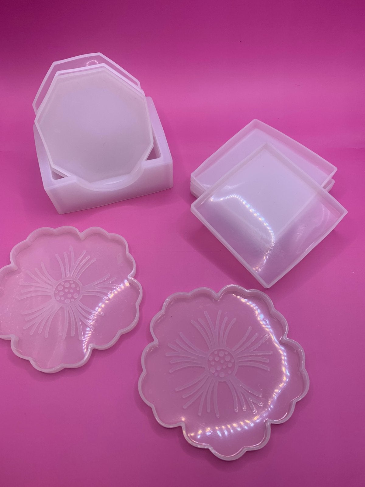 Set onderzetters voor epoxy, Ophalen of Verzenden, Gebruikt