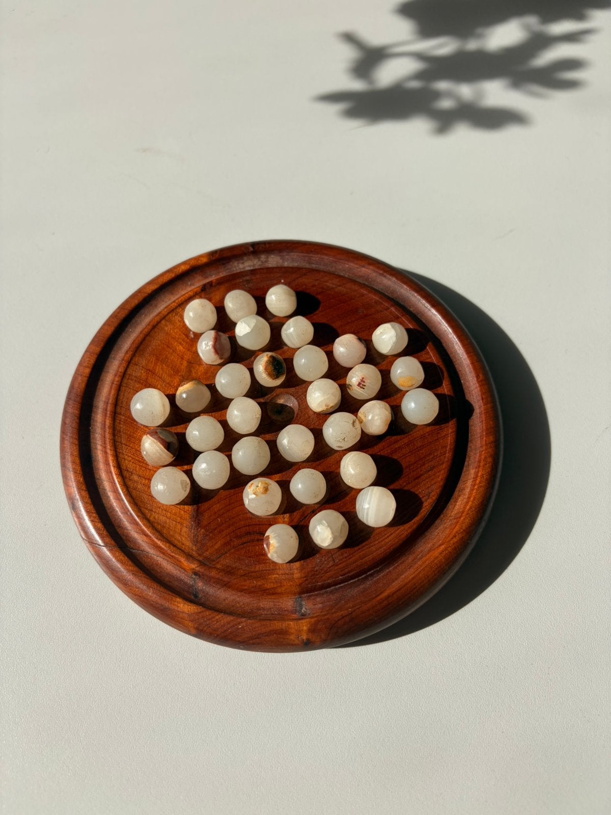 Vintage solitaire spel onyx, Een of twee spelers, Ophalen of Verzenden, Gebruikt