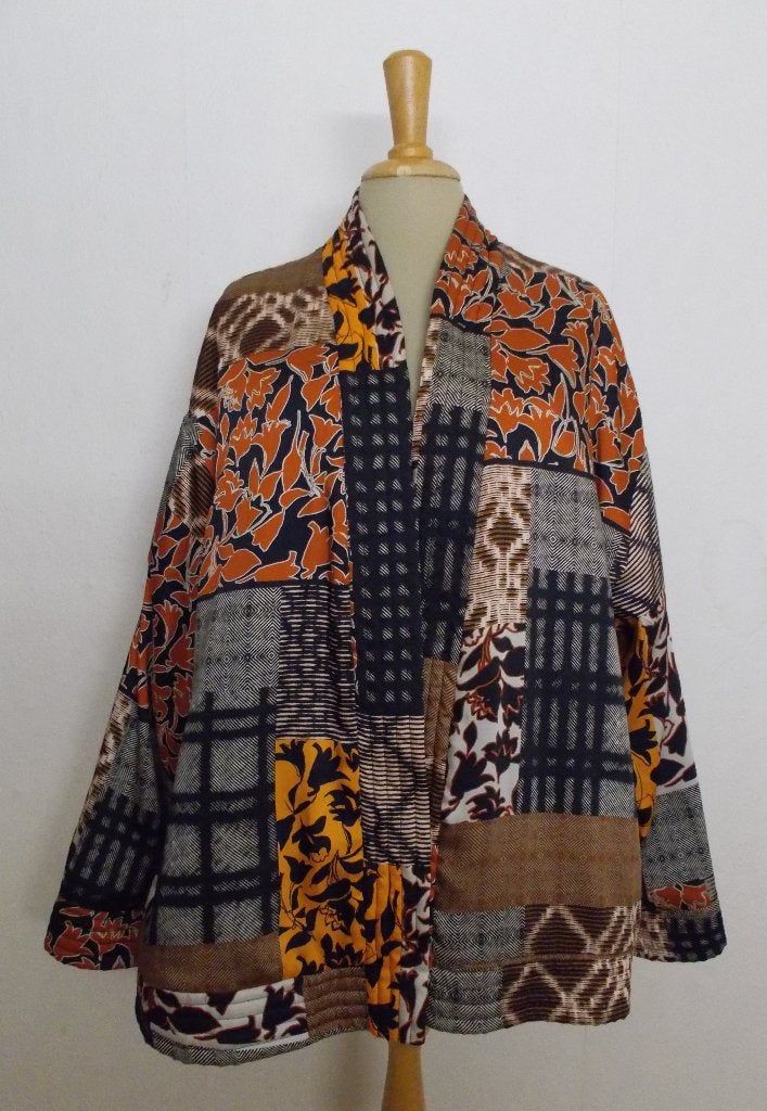 Apart Japans/kimono look mooi print jasje van Summum! 44, Bruin, Verzenden, Maat 42/44 (L), Zo goed als nieuw