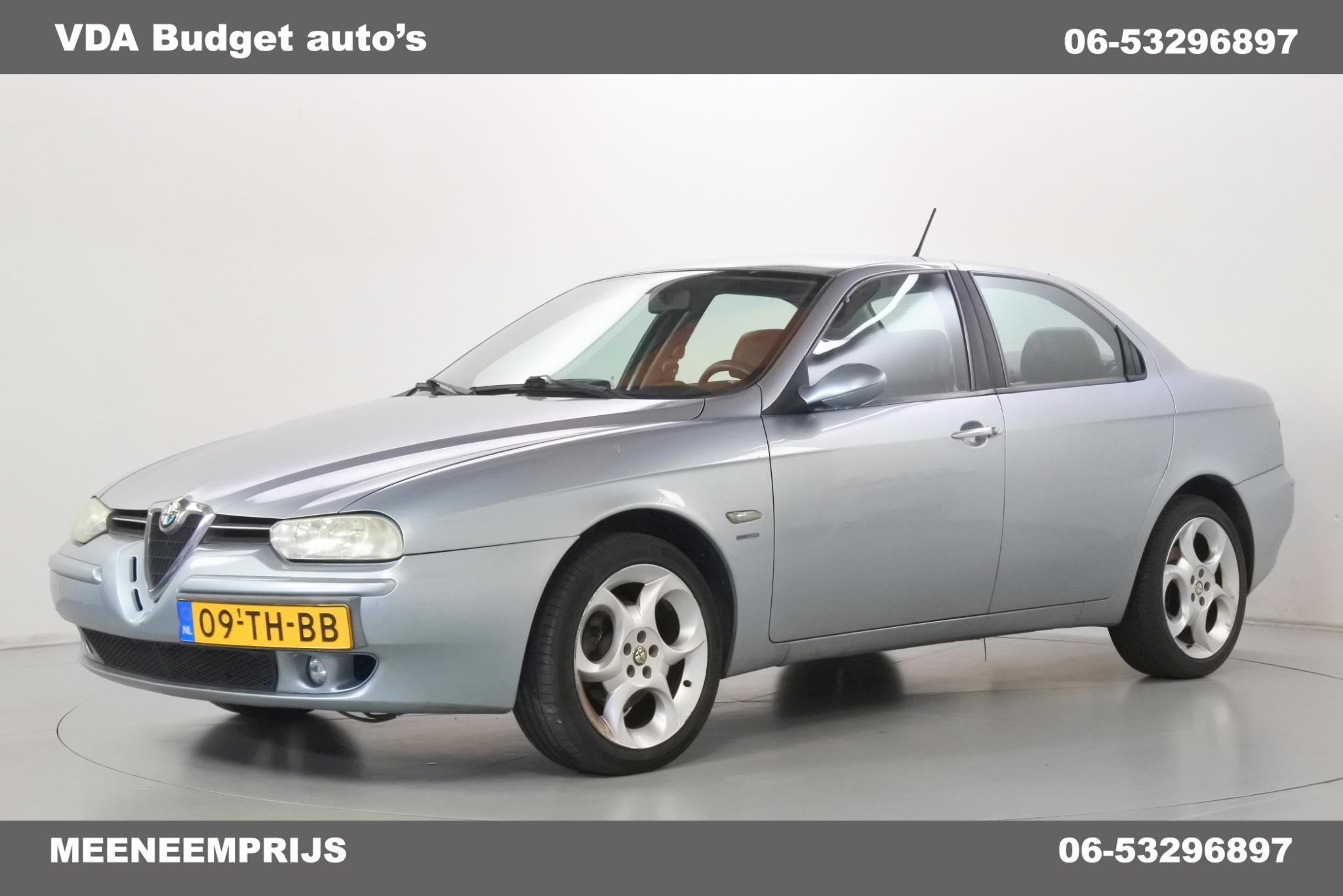 Alfa Romeo 156 1.8 TS Opknapper! Zelf rijklaar maken! APK ve, Auto's, Voorwielaandrijving, Gebruikt, Zwart, 4 cilinders