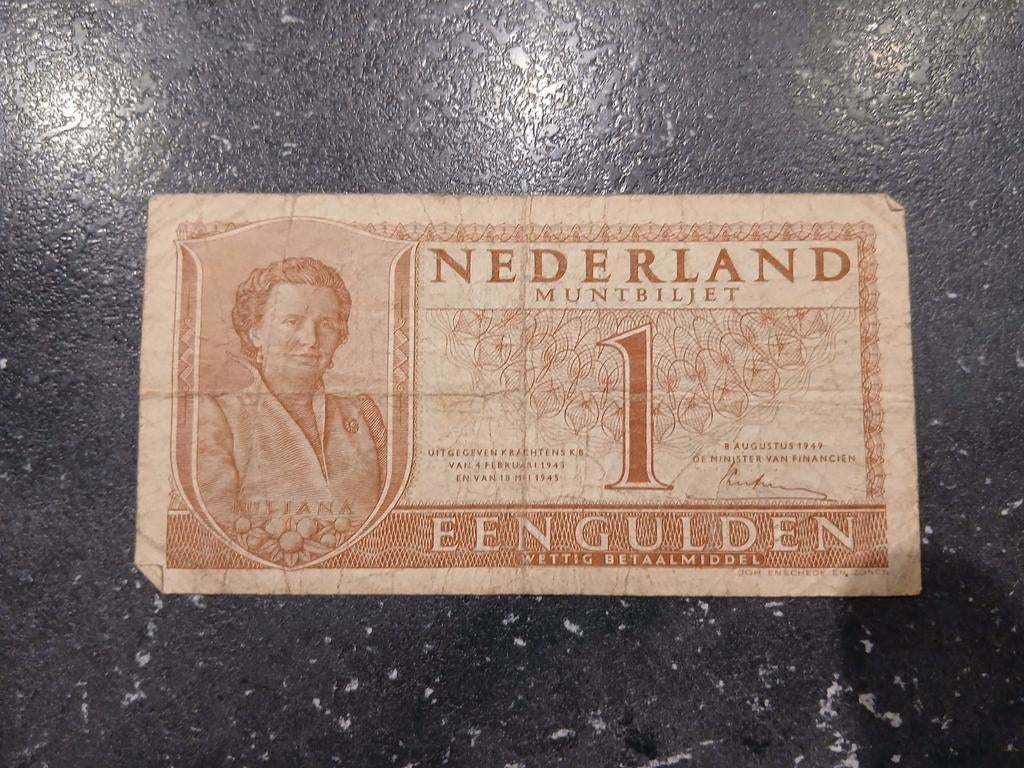 Nederlands Muntbiljet 1 Gulden - 1949, Postzegels en Munten, Bankbiljetten | Nederland, Ophalen of Verzenden, 1 gulden, Los biljet