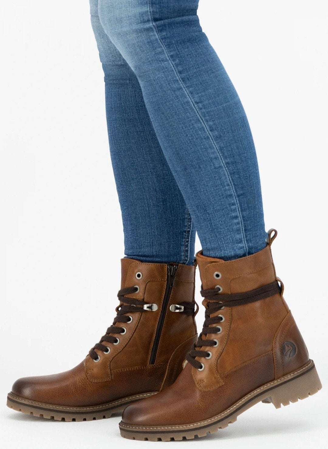 Travelin' Kvinlog Leren Veterboots  Cognac  Maat 42, Bruin, Verzenden, Travelin, Lage of Enkellaarzen
