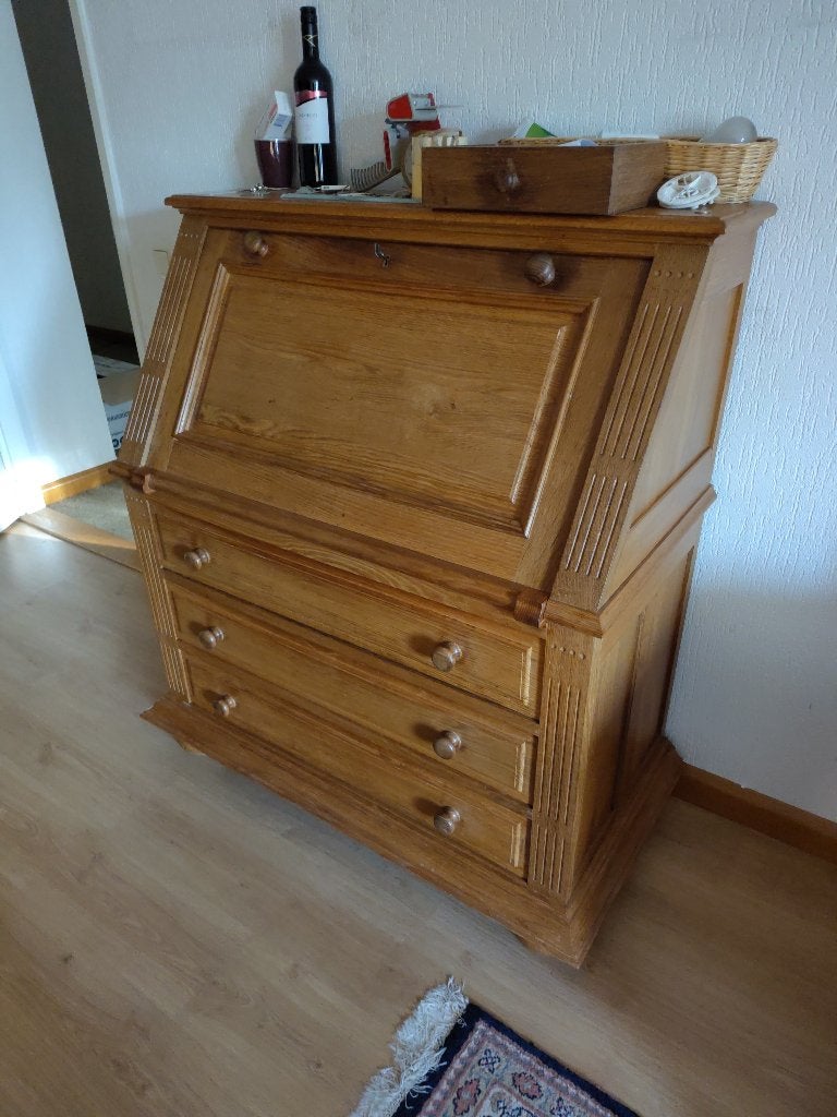 secretaire eiken, Ophalen, Zo goed als nieuw