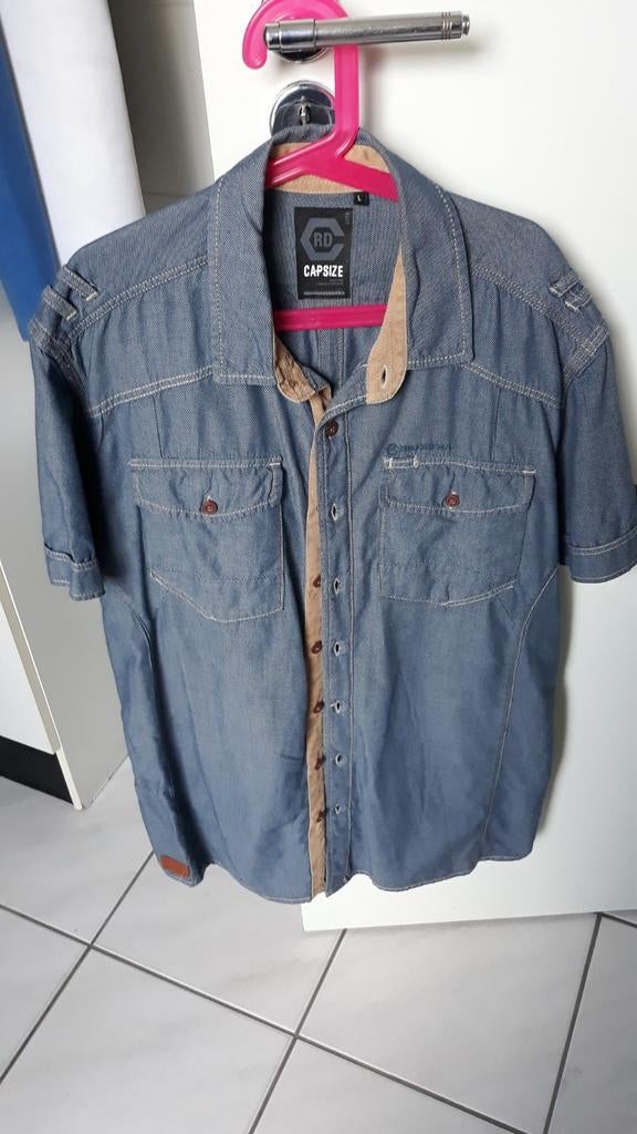 Vlotte blouse maat L, Kleding | Heren, Blauw, Ophalen of Verzenden, Halswijdte 41/42 (L), Capsize