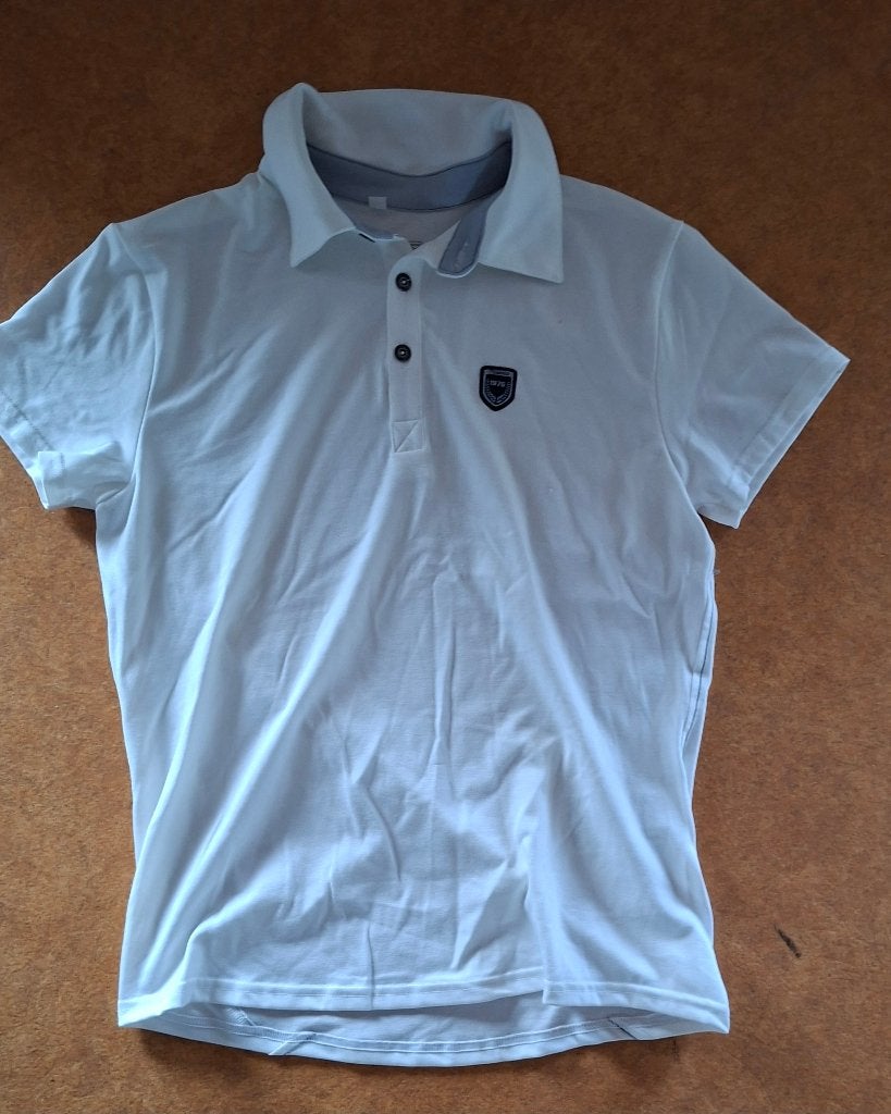 Dressuur. Witte Polo Shirt - Maat 153/164., Ophalen of Verzenden, Zo goed als nieuw, Wit, Bovenkleding