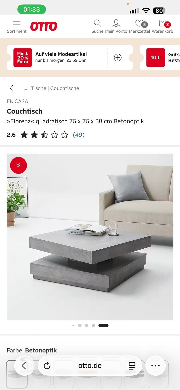 Salon tafel, 100 tot 150 cm, Zo goed als nieuw, Rechthoekig, 50 tot 100 cm