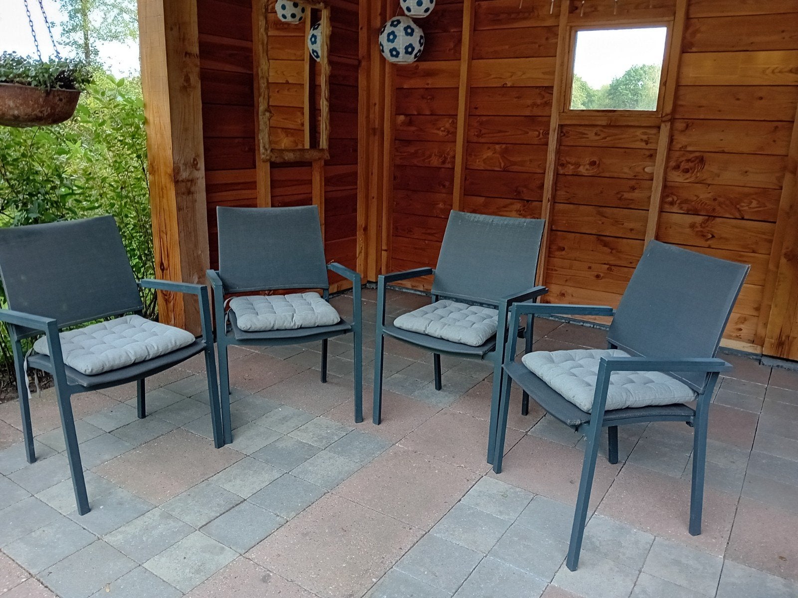 Stapelbare terrasstoelen., Ophalen, Gebruikt, Kunststof