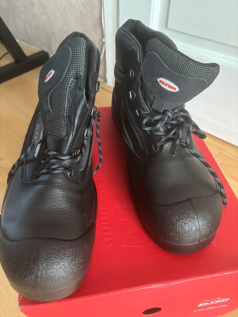 LEREN VEILIGHEIDSCHOENEN ELTEN MT 46 NIEUW ( zie foto’s), Zwart, Nieuw, Ophalen of Verzenden, Werkschoenen