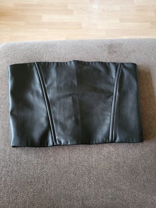 Zara imitatie leren strapless top maat xs, Kleding | Dames, Ophalen of Verzenden, Zo goed als nieuw, Zonder mouw, Maat 34 (XS) of kleiner