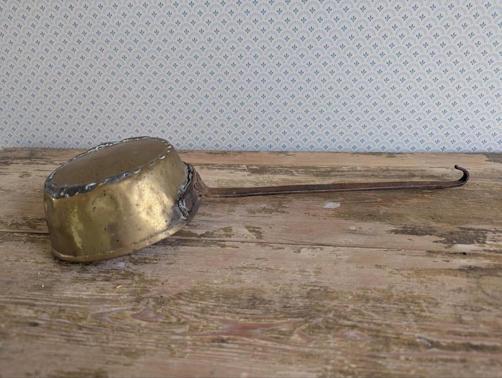 Antieke messing koperen pollepel 45cm lang, Ophalen