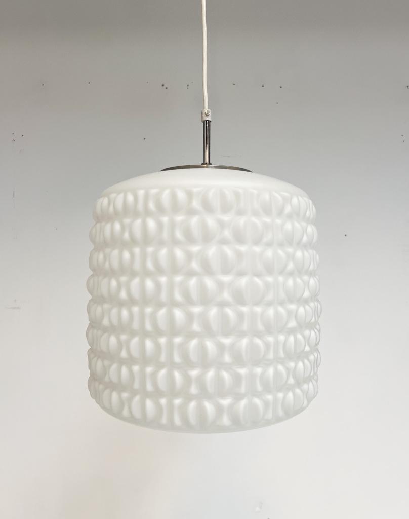 Opalen plafondlamp van A. Gangkofner voor Peill & Putzler, Gebruikt, Peill & Putzler, Vintage, Ophalen of Verzenden