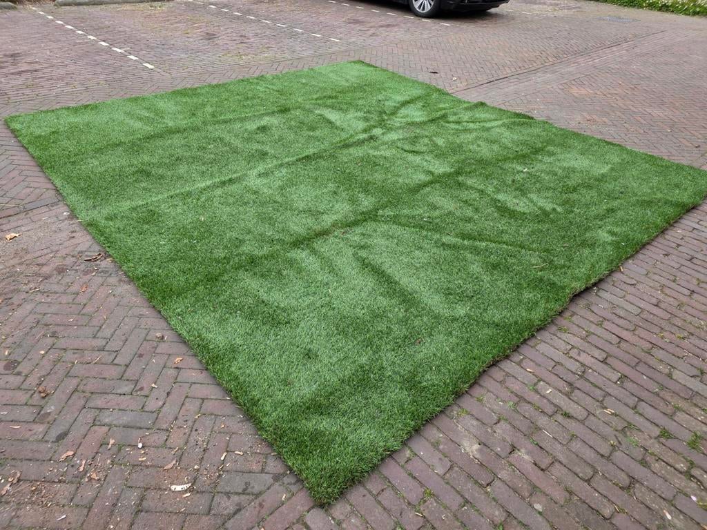 Mooi stuk dik kunstgras (ca. 3.80x3.55m), Tuin en Terras, Gras en Kunstgras, Ophalen, Gebruikt, 10 tot 20 m², Kunstgras