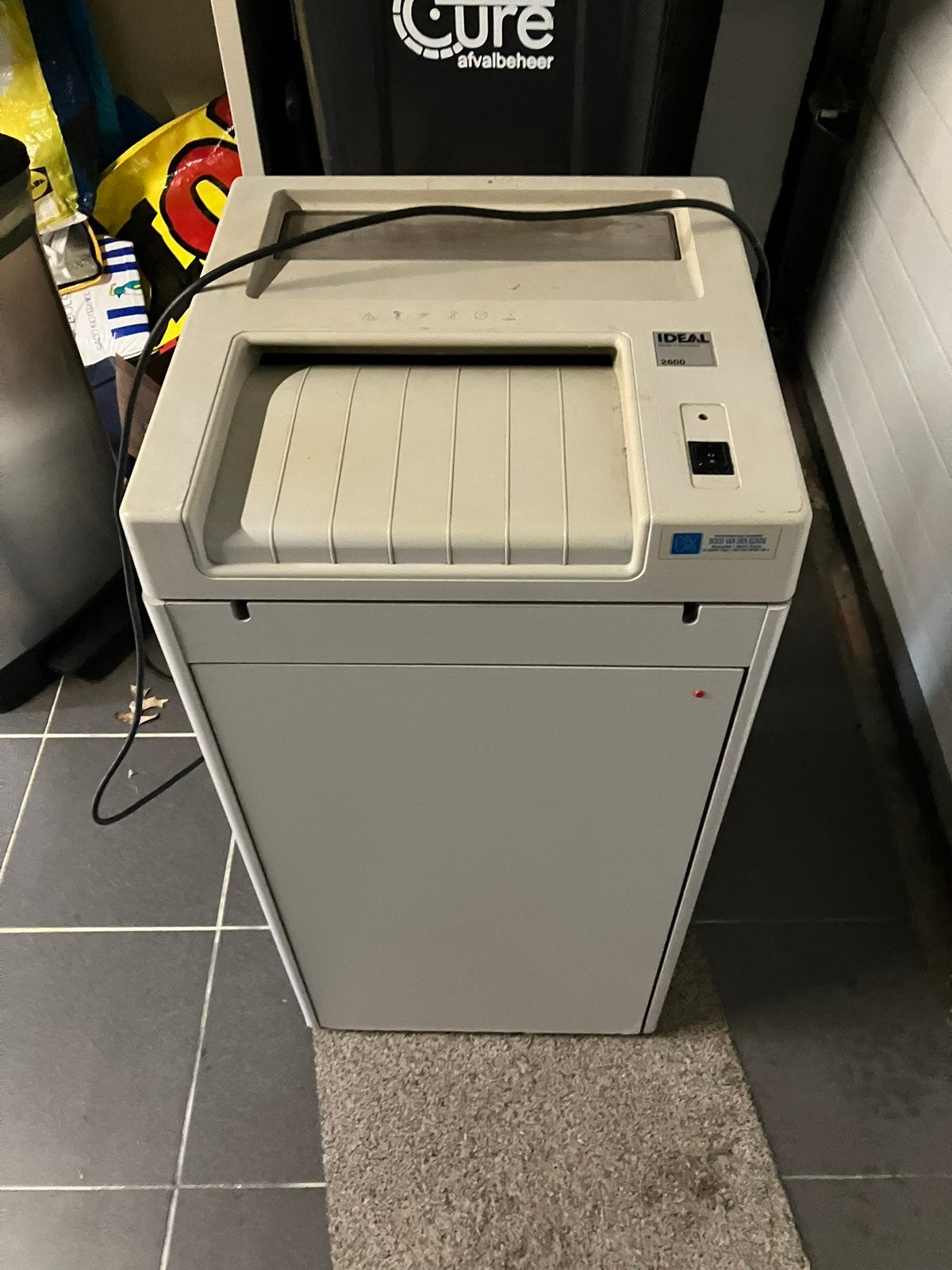Papiervernietiger Ideal 2600 profesioneel, Ophalen, Gebruikt