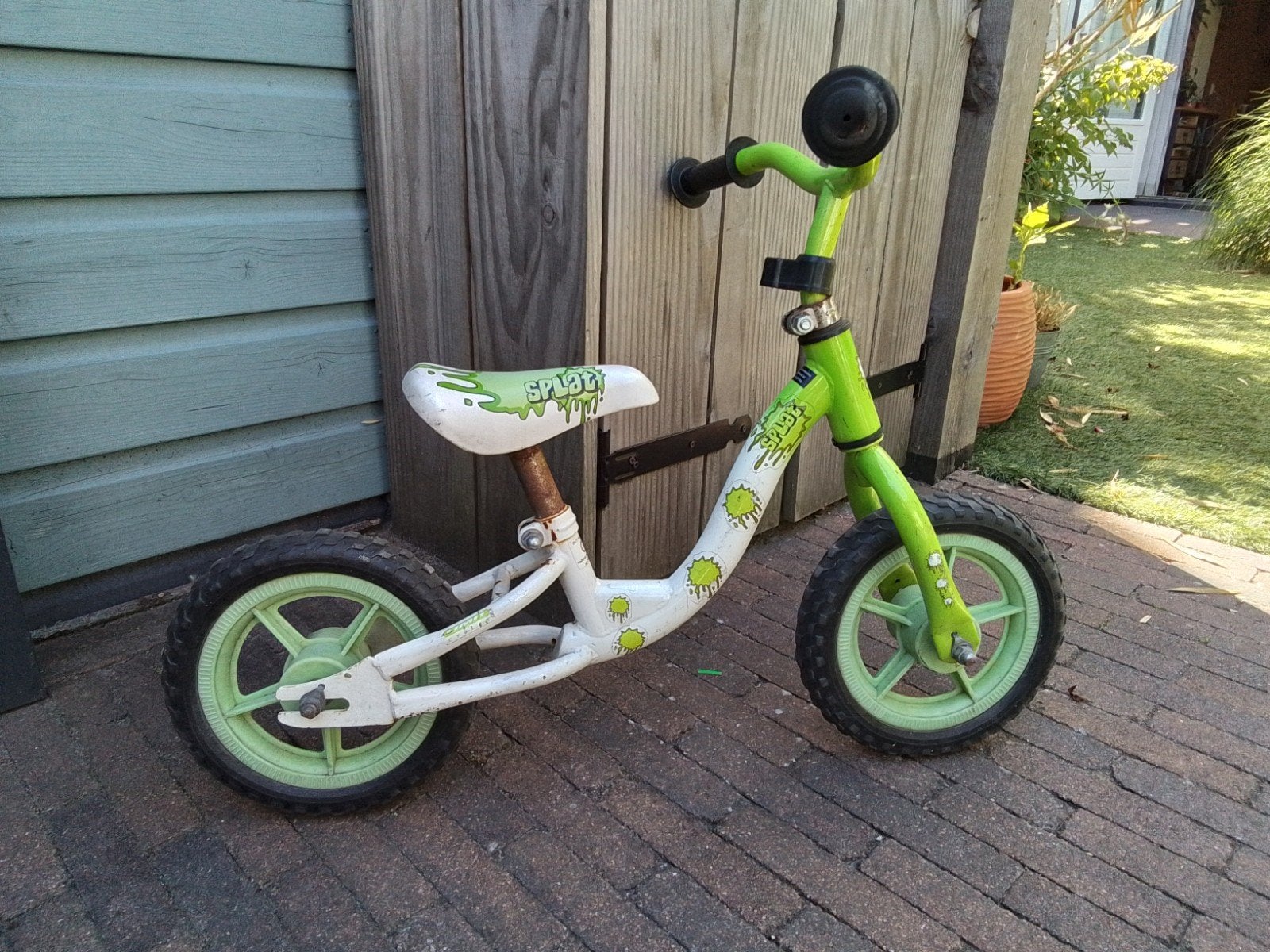 Groene loopfiets voor kinderen - Gebruikt, Ophalen of Verzenden, Gebruikt, Minder dan 16 inch