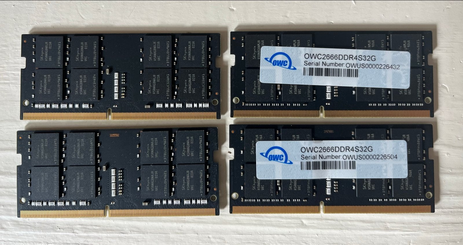 4x 32GB OWC RAM Geheugen voor Mac (DDR4 2666MHz), Gebruikt, 32 GB, DDR4, Ophalen of Verzenden