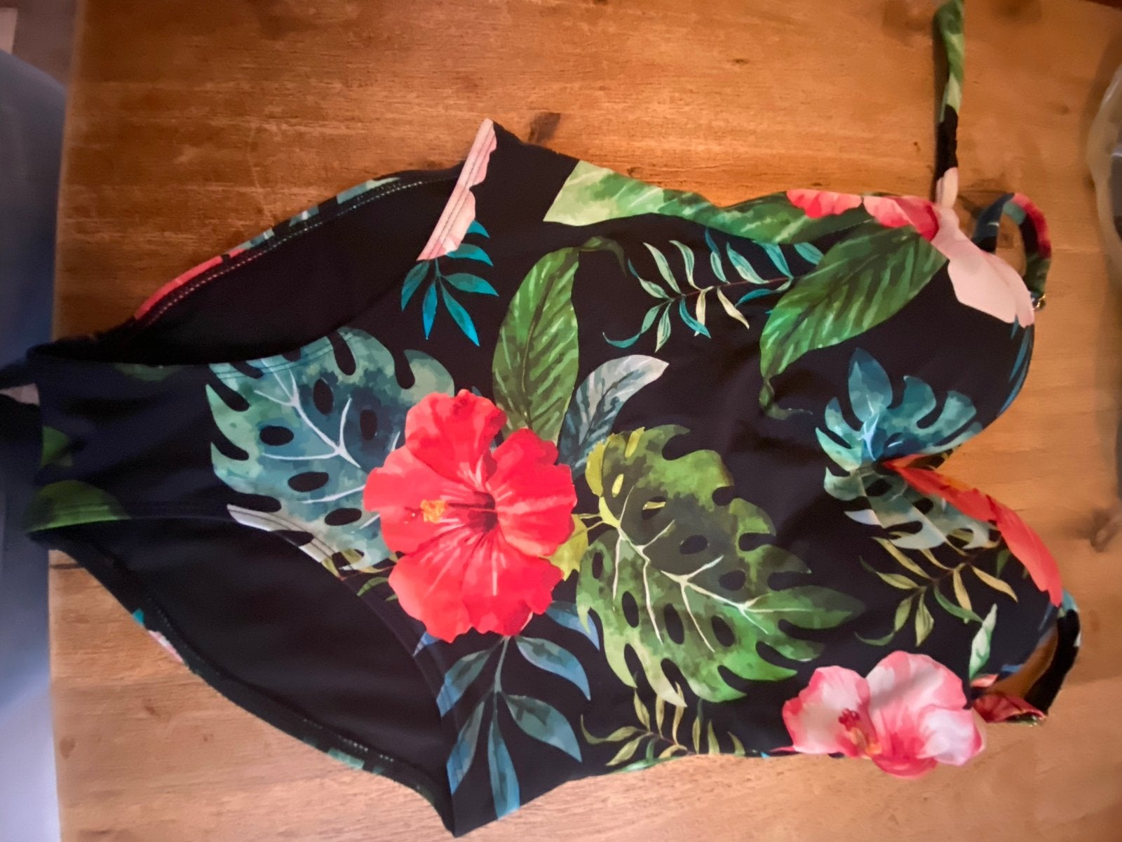 Neufred Badpak met tropische print, Ophalen of Verzenden, Zo goed als nieuw, Meerkleurig, Badpak