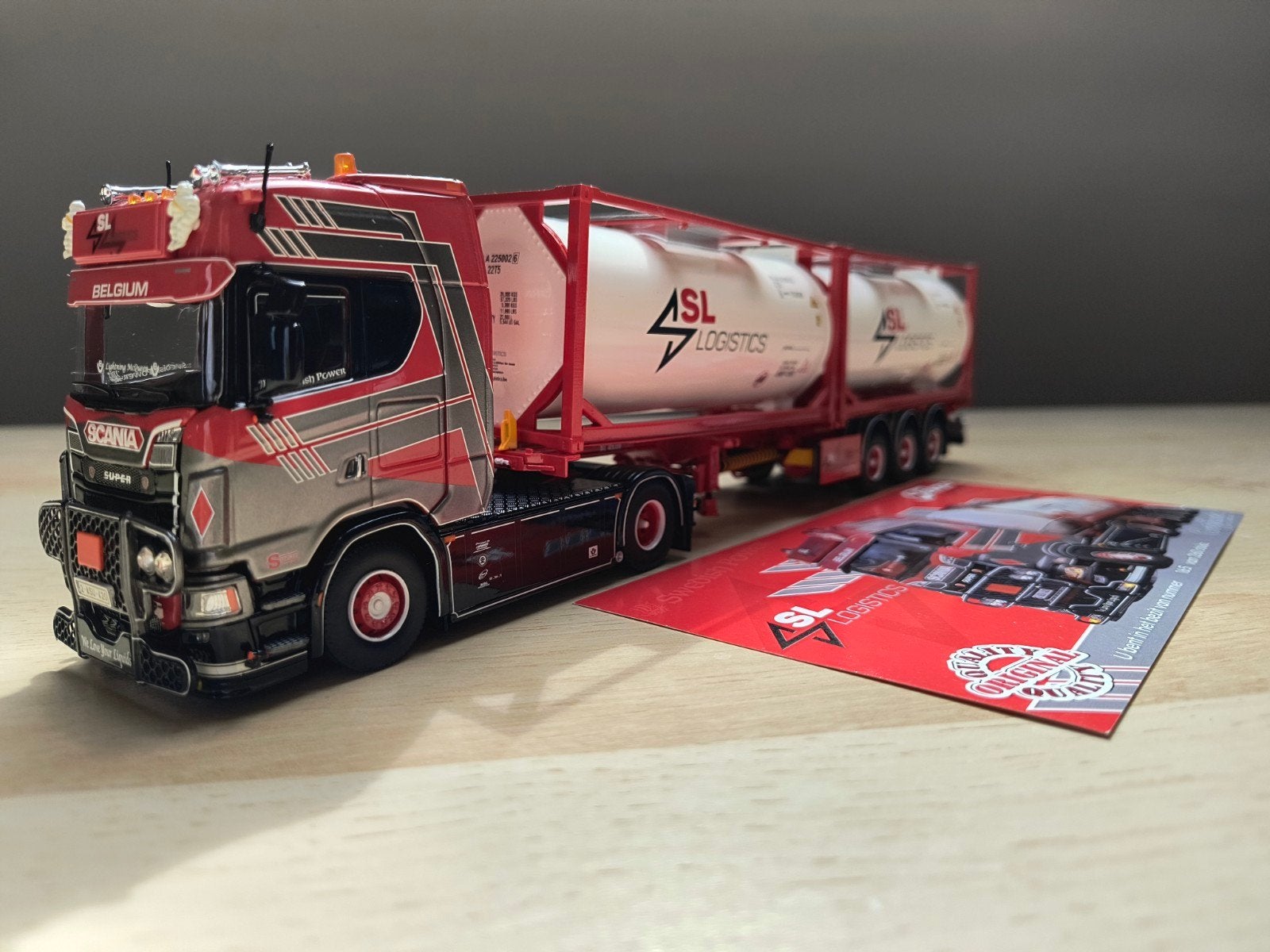 Tekno Scania SL Logistics, Hobby en Vrije tijd, Modelauto's | 1:50, Ophalen of Verzenden, Zo goed als nieuw, Bus of Vrachtwagen