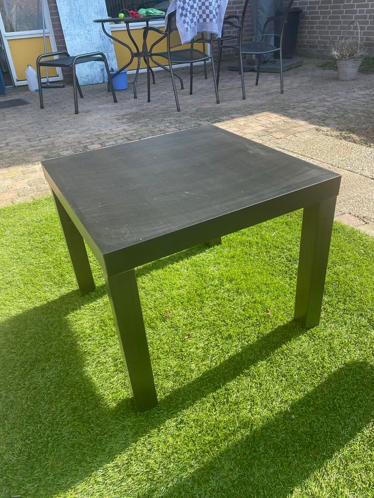 IKEA LACK bijzettafel zwartbruin 55x55 cm, Ophalen, Minder dan 45 cm, Gebruikt, Vierkant