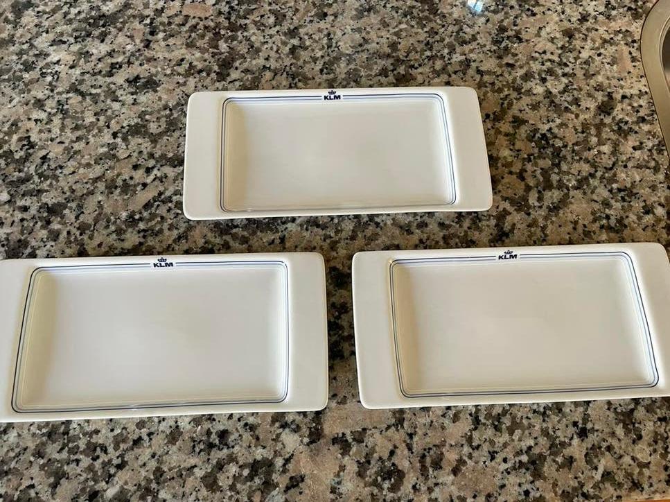 3 KLM serveerschaaltjes, 23 X 11 centimeter, Verzamelen, Ophalen of Verzenden, Zo goed als nieuw, Overige typen