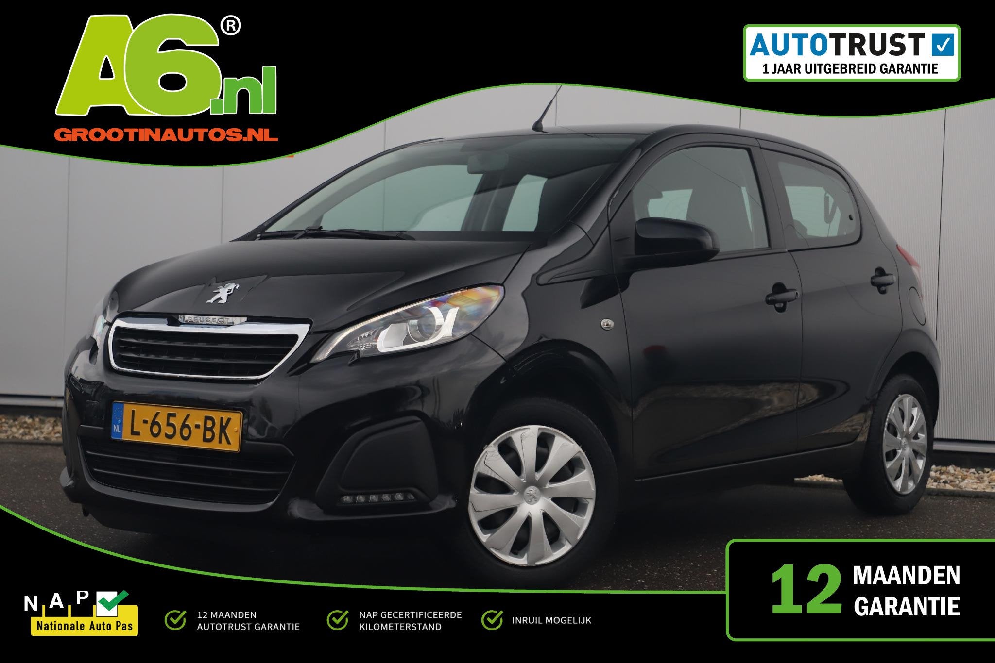 Peugeot 108 1.0 e-VTi Active Radio Bluetooth Airco Elektrisc, Auto's, Peugeot, Voorwielaandrijving, Stof, Gebruikt, Euro 6