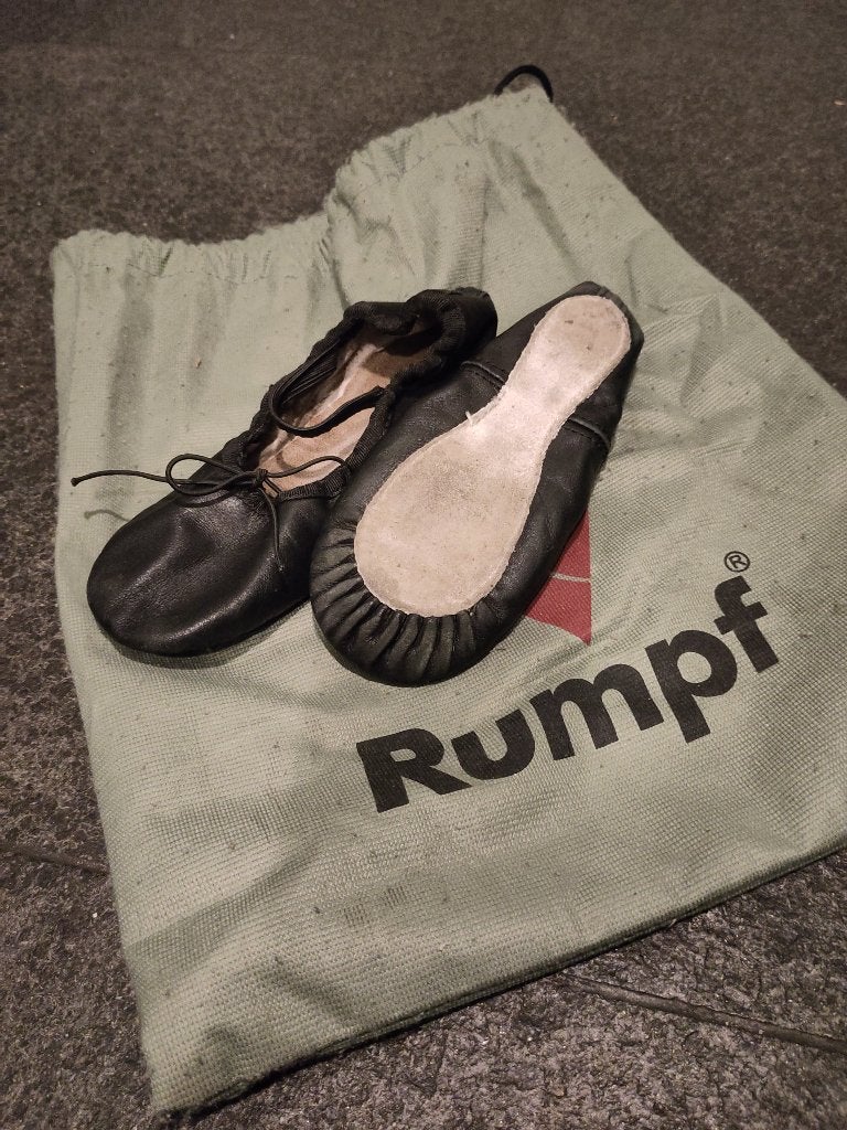 Zwarte leren dansschoentjes Rumpf, mt 31-32, Ophalen of Verzenden, Gebruikt, Schoenen