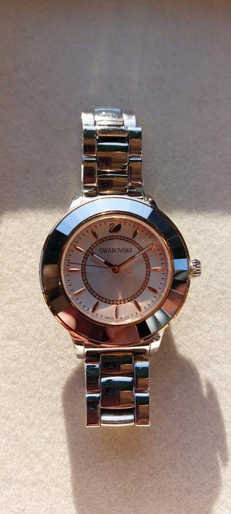 Swarovski horloge staal met rosé, Ophalen of Verzenden, Nieuw, Staal, Overige merken