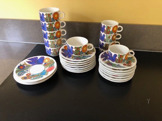 Villeroy & Boch, Koffie Servies Acapulco, Ophalen, Gebruikt, Overige stijlen, Kop(pen) en/of Schotel(s)