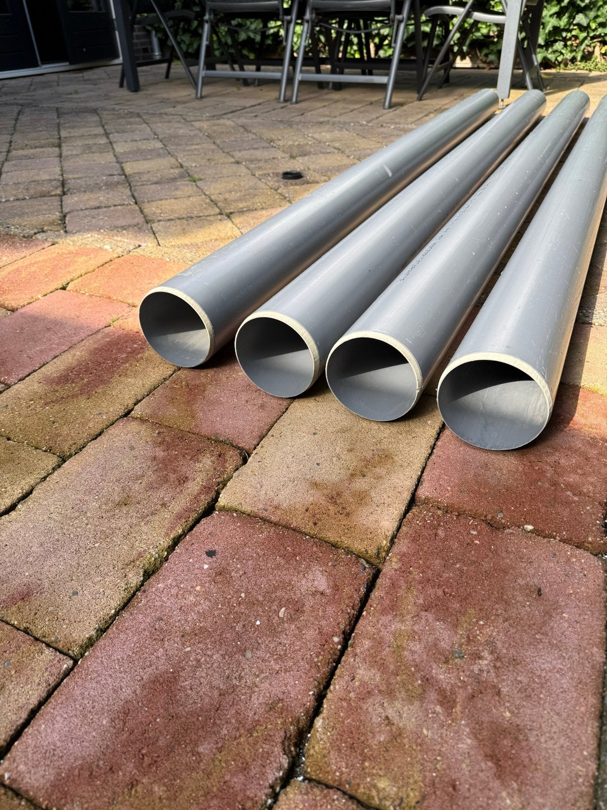 4 x PVC buis d=125 mm L = 249 cm, Ophalen, Pvc, 2 tot 4 meter, Zo goed als nieuw