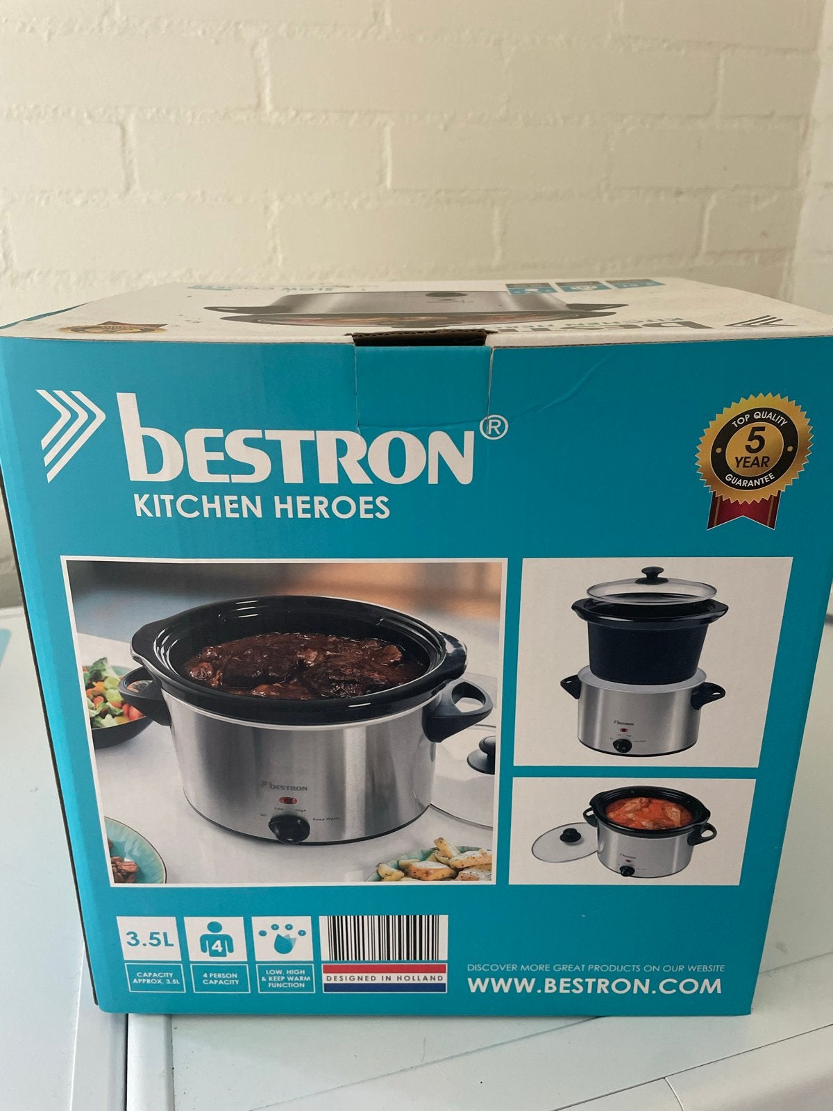 Bestron Slowcooker 3.5L - Perfect voor 2-4 personen, Ophalen of Verzenden, Nieuw