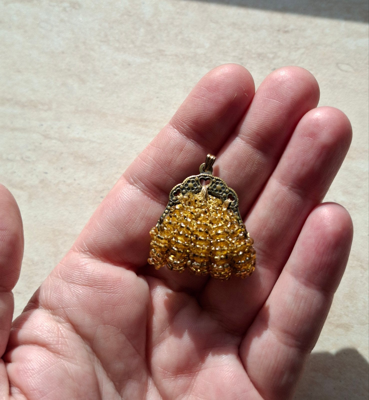 Vintage ketting hanger
Mini tasje, Ophalen of Verzenden, Zo goed als nieuw, Goud, Overige materialen