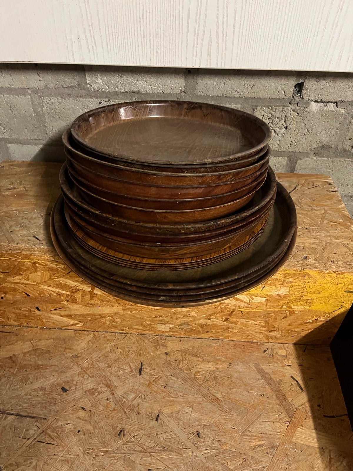 Set van 10 houten dienbladen, Ophalen