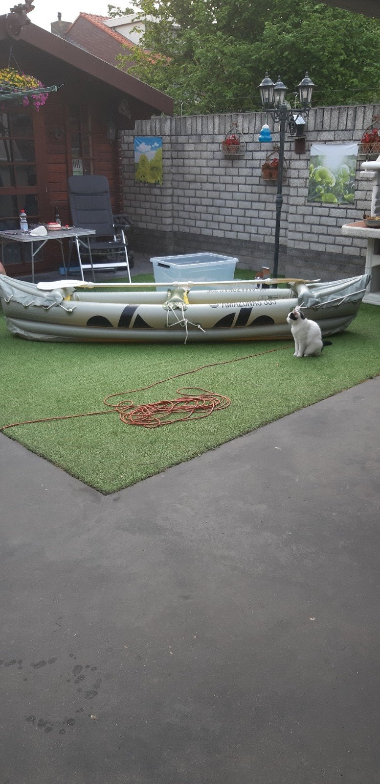 Opblaasbare kano kajak met peddels met elektrische pomp en o, Ophalen