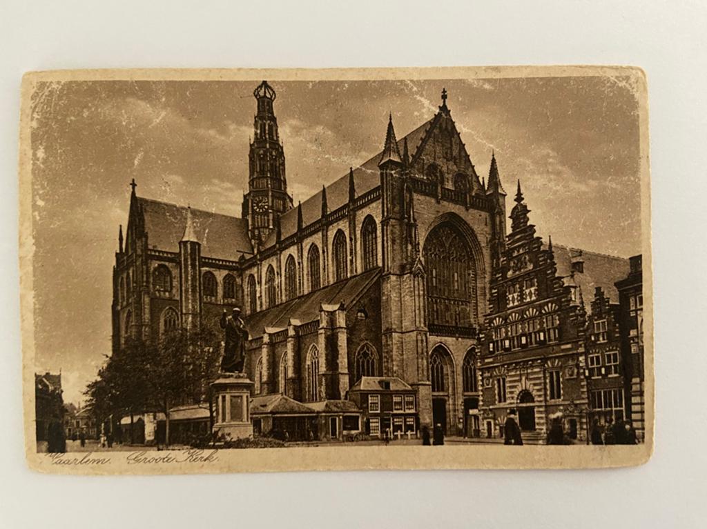 Ansichtkaart Haarlem Groote Kerk, Ophalen of Verzenden, 1920 tot 1940, Gelopen, Noord-Holland